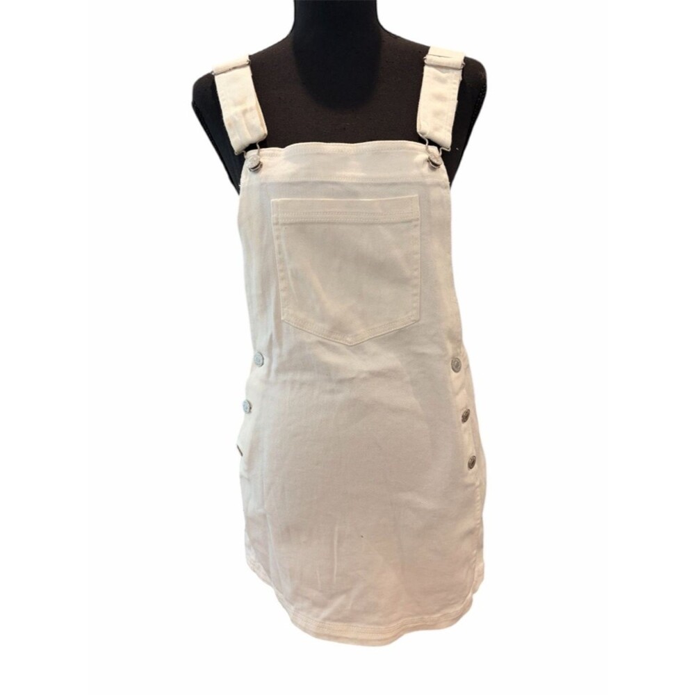 Forever 21 Cream Mini Overall Dress